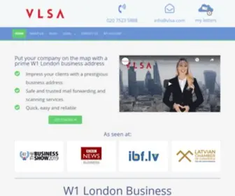 Vlsa.com(W1 Central London business correspondence Address services) Screenshot