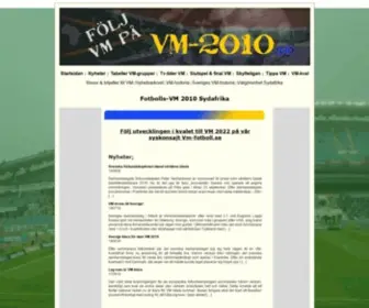 VM-2010.se(Fotbolls-VM 2010 i Sydafrika) Screenshot