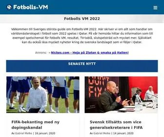 VM-Fotboll.se(Fotbolls-VMSveriges st) Screenshot