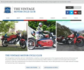 VMCC.net(The Vintage Motor Cycle Club Ltd) Screenshot