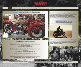 Vmemc.org(Vintage Motorcycle Enthusiasts) Screenshot