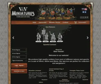 Vminiatures.com(V&V Miniatures) Screenshot