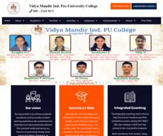 Vmipuc.org(Vidya Mandir PU College) Screenshot