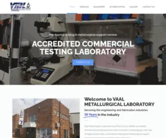 VML.co.za(VAAL METALLURGICAL LABORATORY) Screenshot