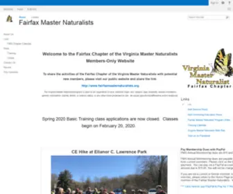 VMnfairfax.org(Fairfax Master Naturalists) Screenshot