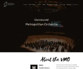 Vmocanada.com(Vancouver Metropolitan Orchestra) Screenshot