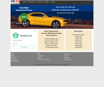 VMrcanada.com(Canadian Used Car and Truck Prices) Screenshot