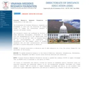 VMRF.edu.in(Vinayaka Missions Research Foundation) Screenshot