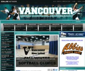 Vmsa.ca(Vancouver Minor Softball Association) Screenshot
