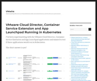 Vmwire.com(Cloud computing with a focus on Tanzu Kubernetes with some infrastructure as code thrown in for good measure) Screenshot