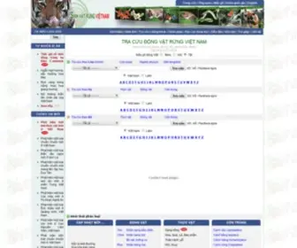 VNcreatures.net(Viet Nam Creatures Website) Screenshot