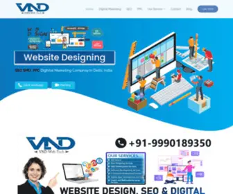 VNdwebtech.com(Website Designing Company in Delhi) Screenshot