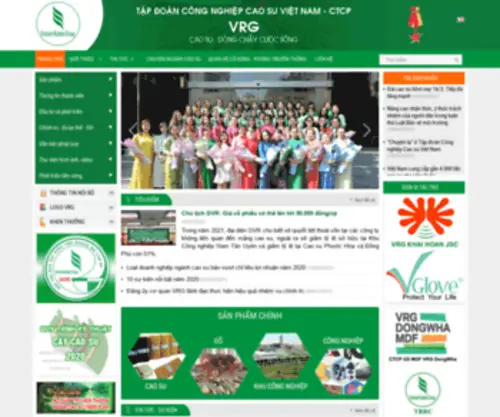 Vnrubbergroup.com(Tap Doan Cong Nghiep Cao Su Viet Nam) Screenshot