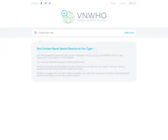 VNwho.com(Instant Domain Name Lookup) Screenshot