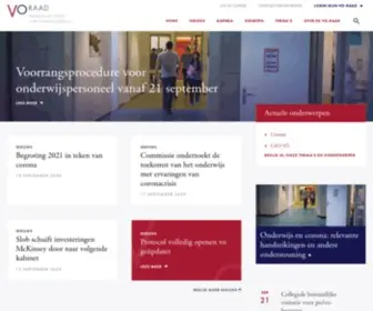 VO-Raad.nl(VO-raad vereniging van scholen in het voortgezet onderwijs) Screenshot
