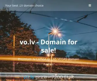 VO.lv(Premium .lv LATVIA or LAS VEGAS domain names) Screenshot