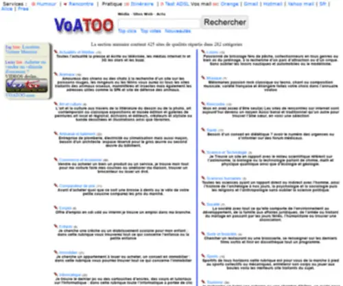 Voatoo.fr(Moteur de recherche et Annuaire de site web) Screenshot