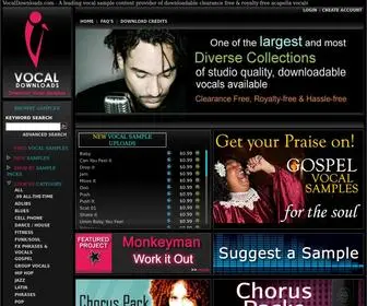 Vocaldownloads.com(Download Acapella Vocal Samples) Screenshot