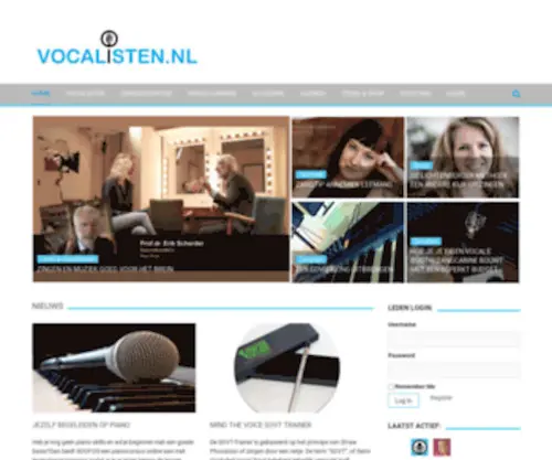 Vocalisten.nl(De site voor zangers) Screenshot