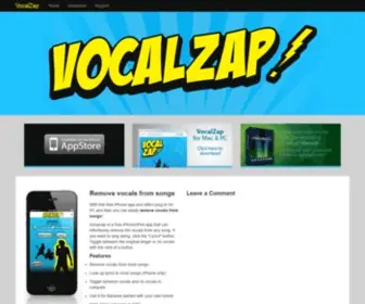 Vocalzap.com(Remove vocals from songs with this iPhone app) Screenshot
