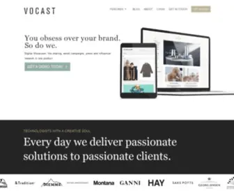 Vocast.com(The Brand Sharing Platform) Screenshot