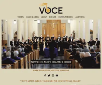 Voceinc.org(New England's Chamber Choir) Screenshot