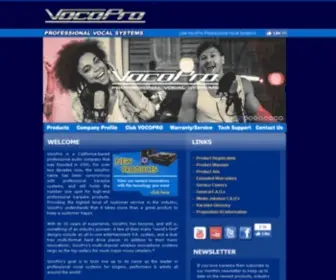 Vocopro.com(VocoPro Manufactures Wireless Microphones) Screenshot