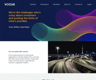Vocus.co.nz(Enterprise, Government and Wholesale Telecommunication Providers New Zealand) Screenshot