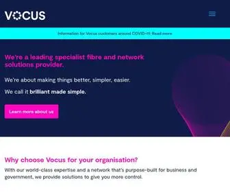 Vocus.com.au(Vocus) Screenshot
