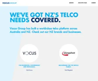 Vocusgroup.co.nz(Enterprise, Government and Wholesale Telecommunication Providers New Zealand) Screenshot