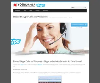 Vodburner.com(Record Skype Video Calls Free with VodBurner) Screenshot