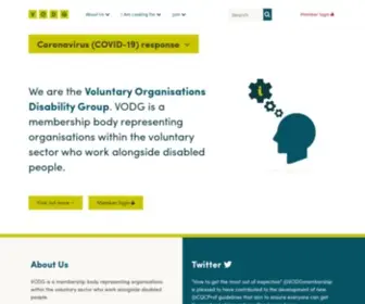 Vodg.org.uk(We are the Voluntary Organisations Disability Group) Screenshot
