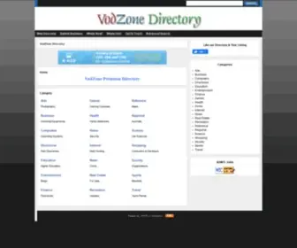 Vodzone.com(VodZone Web Directory) Screenshot