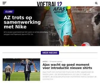 Voetbal12.nl(Al het nieuws over voetbalshirts) Screenshot