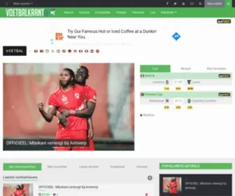 Voetbalkrant.com(Voetbalnieuws en voetbaluitslagen uit alle competities) Screenshot