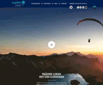 Vogelfrei.de(Professionelle Gleitschirm Tandemflüge im Allgäu) Screenshot