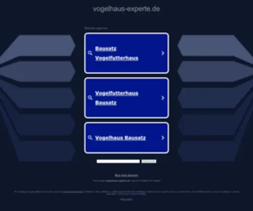 Vogelhaus-Experte.de(Vogelhaus; Vogelhäuschen; Vogel haus; Vogehaeuser) Screenshot