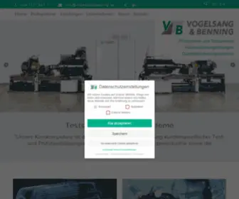 Vogelsangbenning.de(Prüfsysteme und Testsysteme) Screenshot