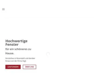 Vogt-Fensterbau.de(Herzlich Willkommen bei der Vogt Fensterbau GmbH in Rosendahl) Screenshot