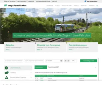 Vogtlandbahn.de(Ihr Verkehrspartner im Vogtland) Screenshot