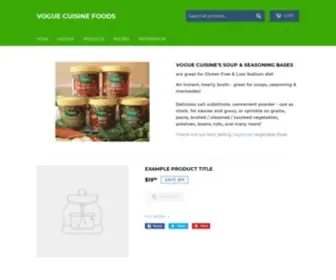 Voguecuisine.com(Vogue Cuisine Foods) Screenshot