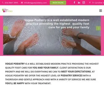 Voguepodiatry.com(Vogue Podiatry) Screenshot