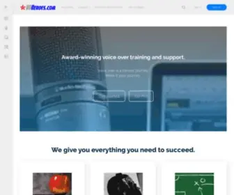 Voheroes.com(Voice over is a hero's journey) Screenshot