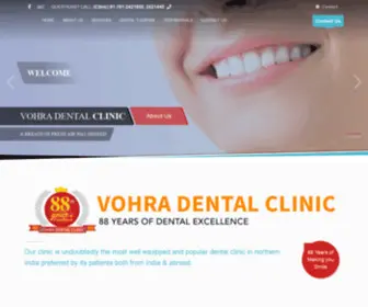 Vohradental.com(Vohra Dental clinic) Screenshot