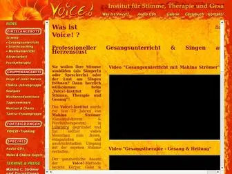 Voice-Work.de(VOICE!-Institut für Stimme, Therapie und Gesang) Screenshot