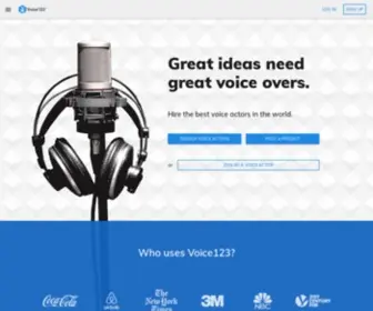 Voice123.com(World's 1st voice over marketplace) Screenshot
