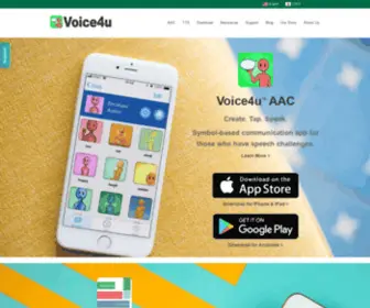 Voice4Uaac.com(Text-To-Speech AAC Apps for those who have speech challenges) Screenshot