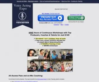 Voiceactingexpo.com(Voice Acting Expo from the School of Acting and Voiceover) Screenshot