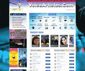 Voiceartistes.com(Voice Artists in all Languages) Screenshot