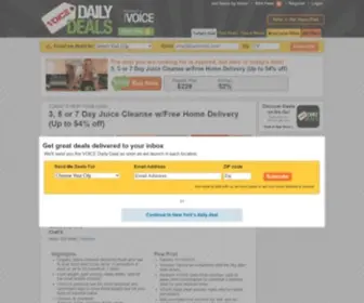 Voicedailydeals.com(3, 5 or 7 Day Juice Cleanse w/Free Home Delivery (Up to 54% off)) Screenshot